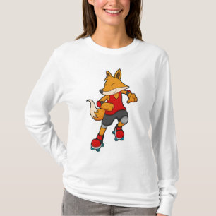 Fox as Skater with Roller skates T-Shirt