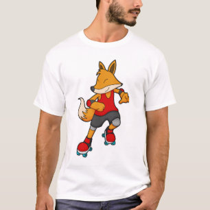 Fox as Skater with Roller skates T-Shirt