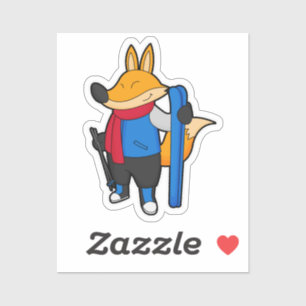 Fox as Skier with Ski