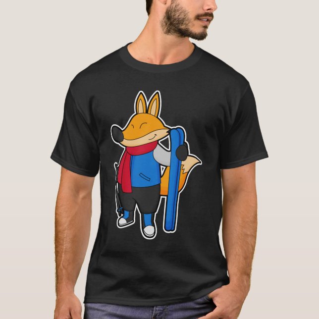 Fox as Skier with Ski T-Shirt (Front)