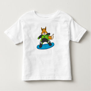 Fox as Snowboarder with Snowboard Toddler T-Shirt