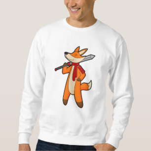 Fox as Warrior with Sword & Scarf Sweatshirt