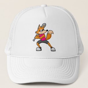 Fox at Baseball with Baseball bat Trucker Hat