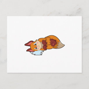 Fox at Crying Postcard