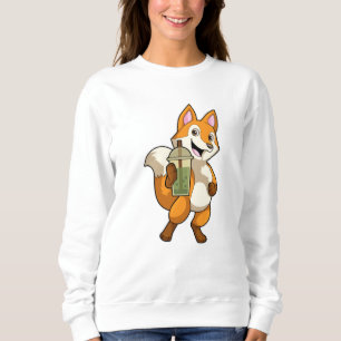 Fox at Drinking with Bubble Tea Sweatshirt