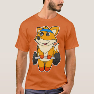 Fox at Fitness with Barbell T-Shirt