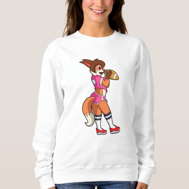 Fox at Football Sports Sweatshirt (Front)
