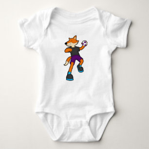 Fox at Handball player with Handball Baby Bodysuit