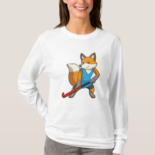 Fox at Hockey with Hockey bat T-Shirt
