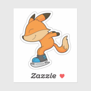 Fox at Ice skating with Ice skates