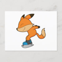Fox at Ice skating with Ice skates