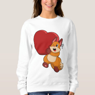 Fox at Love with Heart Sweatshirt