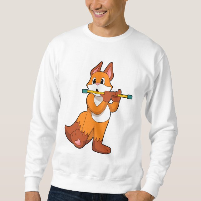 Fox at Music with Flute.PNG Sweatshirt (Front)