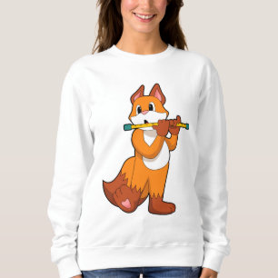 Fox at Music with Flute.PNG Sweatshirt