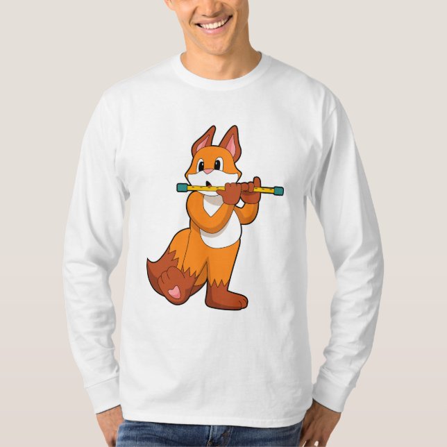 Fox at Music with Flute.PNG T-Shirt (Front)