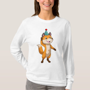 Fox at Party with Party hat T-Shirt