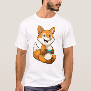 Fox at Playing with Controller T-Shirt