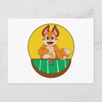 Fox at Poker with Poker chips
