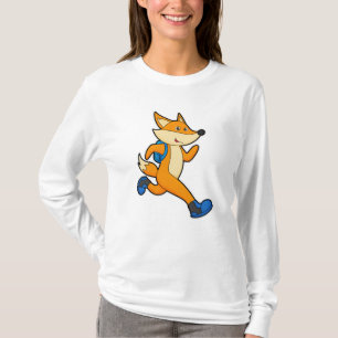 Fox at Running with Backpack T-Shirt