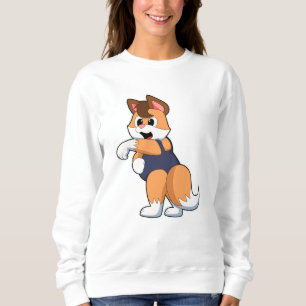 Fox at Swimming with Swimsuit Sweatshirt