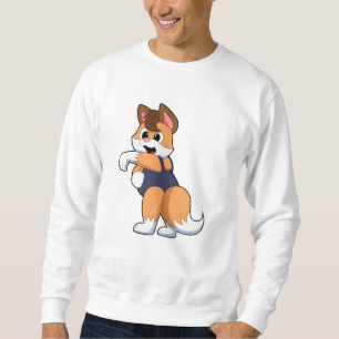 Fox at Swimming with Swimsuit Sweatshirt