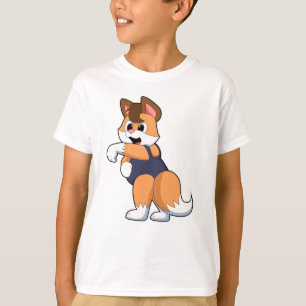 Fox at Swimming with Swimsuit T-Shirt