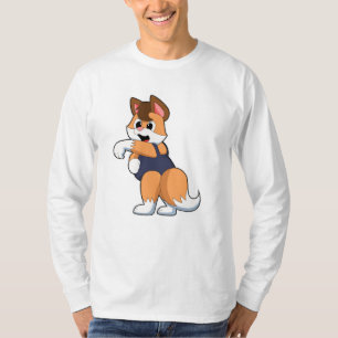 Fox at Swimming with Swimsuit T-Shirt
