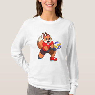 Fox at Volleyball Sports T-Shirt