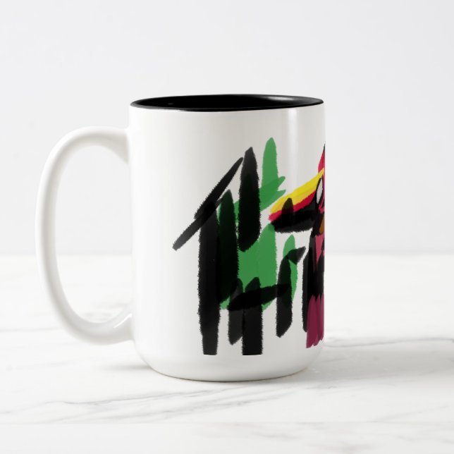 Fox Autumn set Two-Tone Coffee Mug (Left)