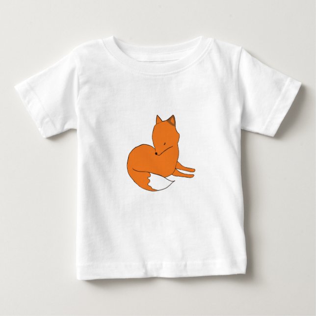 Fox Baby Fine Jersey T-Shirt, White Baby T-Shirt (Front)