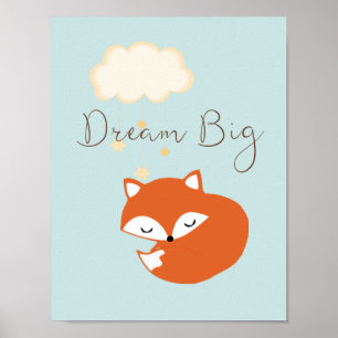 Fox Baby Nursery Poster