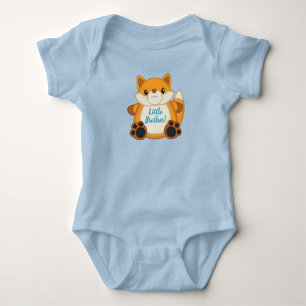Fox Baby Shower Blue Baby Bodysuit