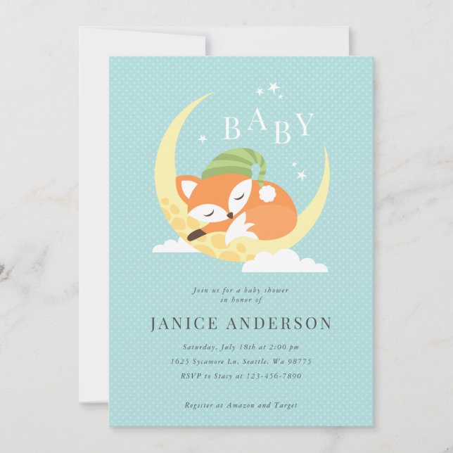 Fox Baby Shower Invitation (Front)