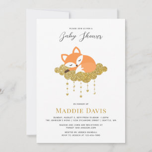 Fox Baby Shower Invitation