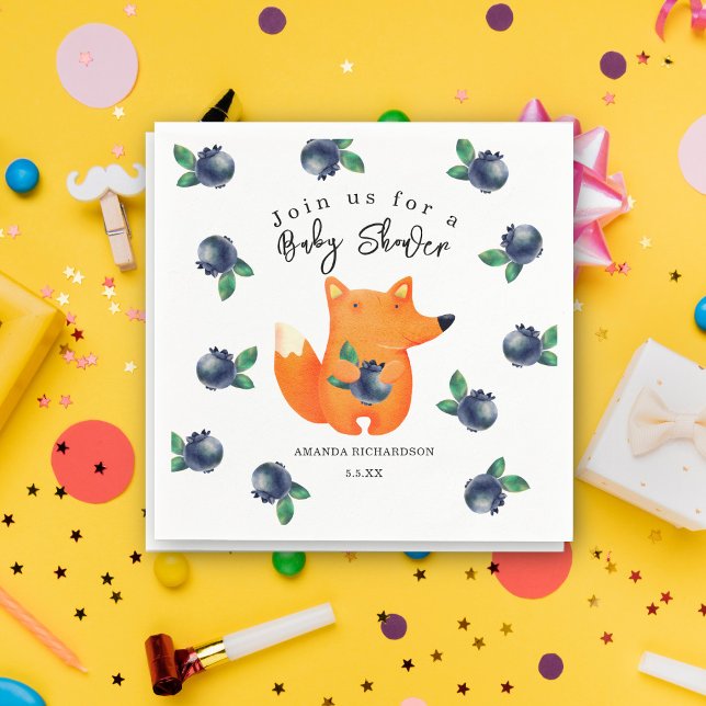 Fox Baby Shower Napkin (Creator Uploaded)