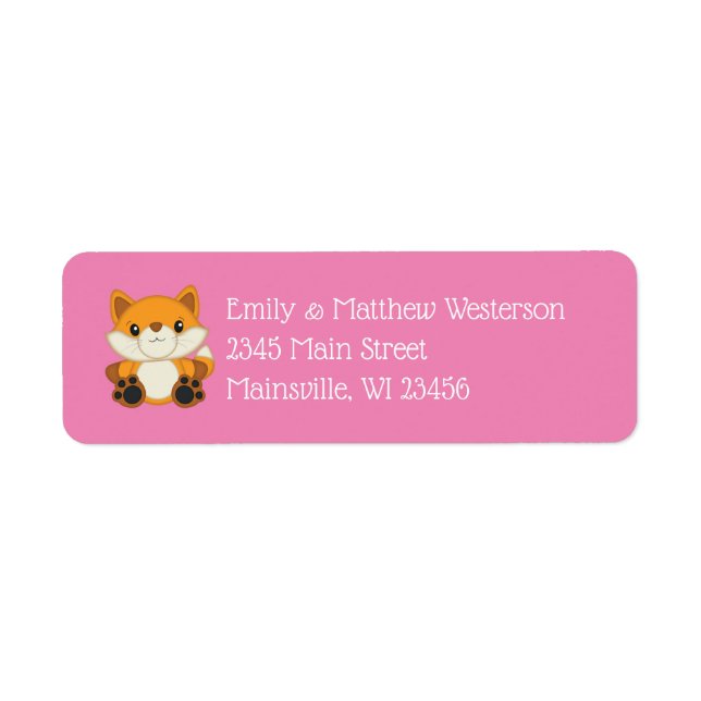 Fox Baby Shower Pink (Front)