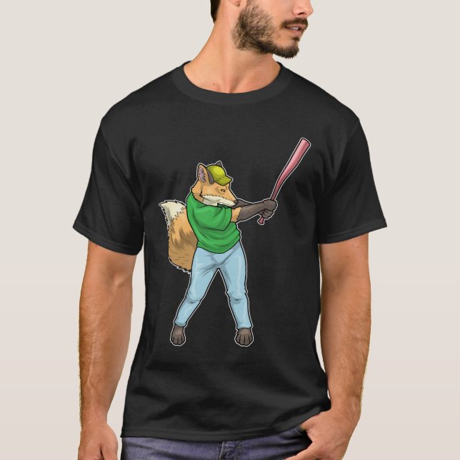 Fox Baseball Baseball bat T-Shirt (Front)