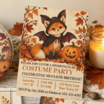 Fox Bat Costume Halloween Birthday Party