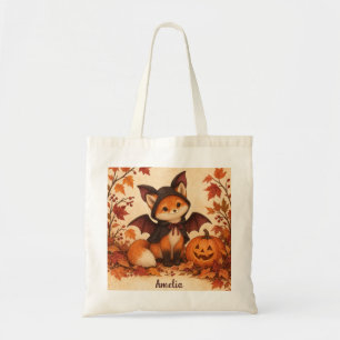 Fox Bat Costume Halloween Personalised Tote Bag