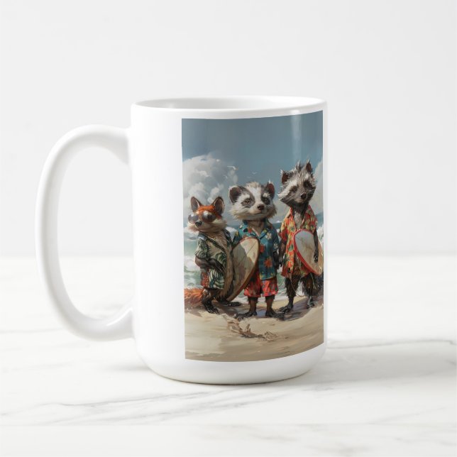 Fox Beach Bandits Surfers  Coffee Mug (Left)