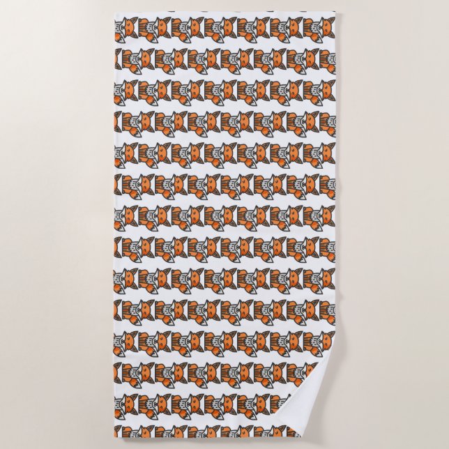 fox beach towel (Front)