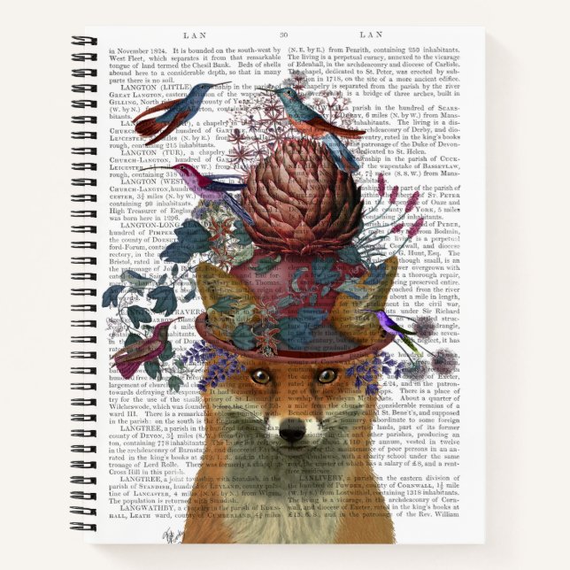 Fox Birdkeeper with Artichoke Notebook (Front)