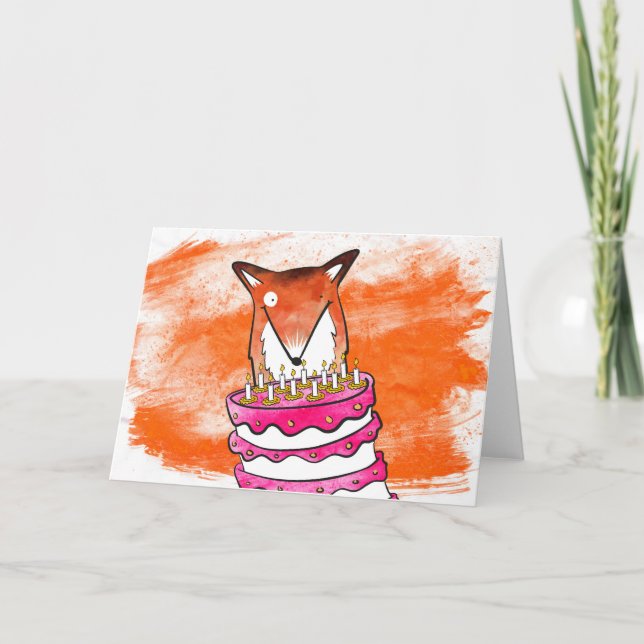 Fox Birthday Card (Front)