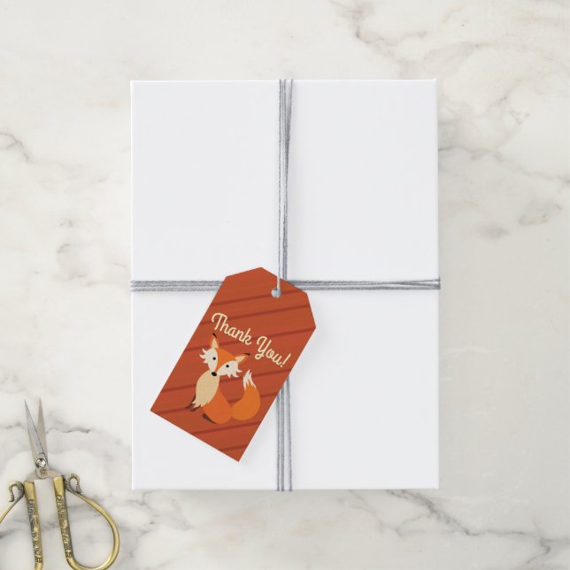Fox Birthday Party Gift Tags (With Twine)