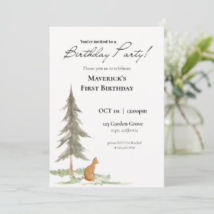 Fox Birthday Party invitation