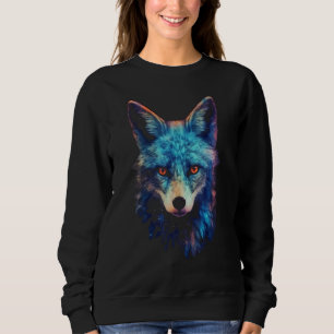 Fox Blue  Animal  Fox Sweatshirt