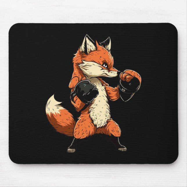 Fox Boxing Gloves Boxer Mma Kickboxer Kickboxing B Mouse Pad (Front)