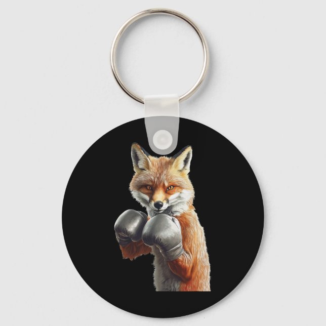 Fox Boxing  Key Ring (Front)