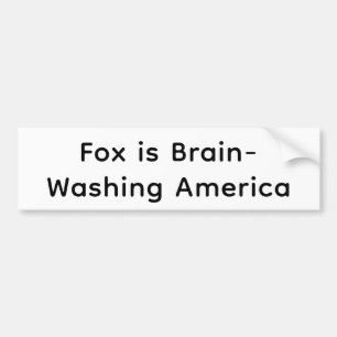 Fox Brain-Wash America Hankamer Artjunkhaus Peace Bumper Sticker