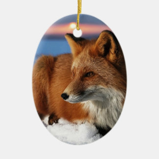 Fox Ceramic Tree Decoration